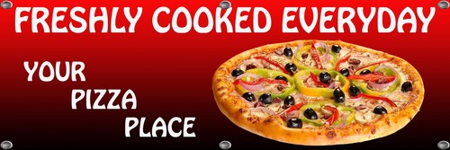 Banner pizza asporto pvc da - pizza,