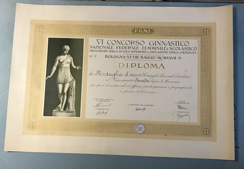 Diploma federazione ginnastica