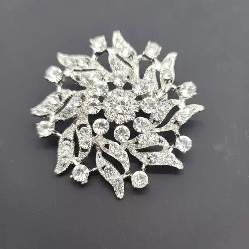 Spilla fiore taglio - , tondo