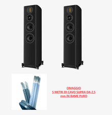 WHARFEDALE EVO 5.4 NERE COPPIA DIFFUSORI PAVIMENTO 3 VIE CAVI SUPRA OMAGGIO