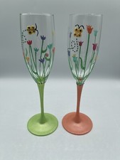 Set Of 2. Hand Painted