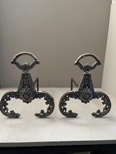 Alari Per Camino In Ferro e Ottone