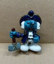 Raro Puffo Schleich Peyo 1984 - George Washington - Completo & Originale