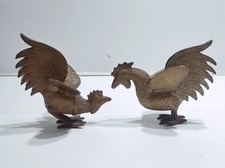 Coppia di galletti in ottone