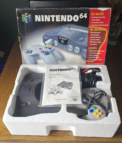 Nintendo n64 console - console, boxata