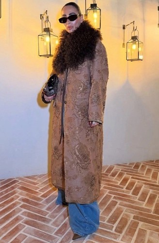 Cappotto lungo ricamato - cappotto,