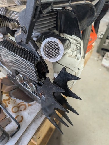 Silenziatore scarico motosega
