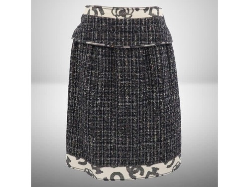 Gonna dritta chanel tweed logo - gonna,