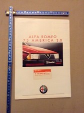 DEPLIANT  VINTAGE ALFA ROMEO 75 3.0 ITALIANO 8 PAG DATI TEC. 1987