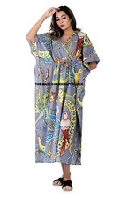 Cotone indiano kaftano lungo - indiano,