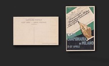 Fiera campionaria di Milano cartolina pubblicità anni '20 a firma Dudreville