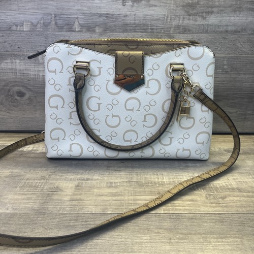 Guess white beige logo cassius - white,
