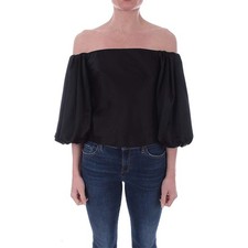 Blusa nera satin PINKO