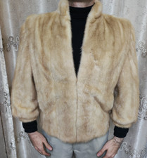 Giacca pelliccia visone bionda