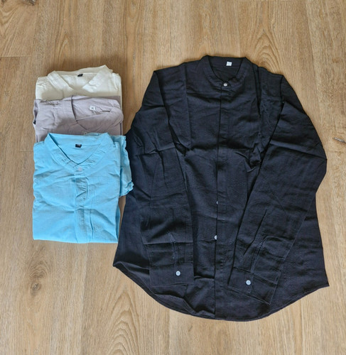 Camicia cotone lino manica - camicia,