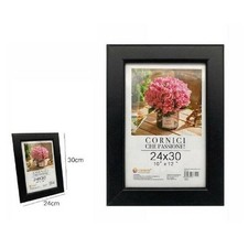 CORNICE PORTAFOTO PORTA FOTO FOTOGRAFIA QUADRI TELE POSTER 24X30CM NERA 68655