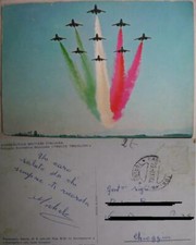 Aereonatica militare Frecce Tricolori Viaggiata 1964