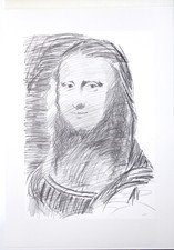 Mario Ceroli La mia fidanzata Litografia formato 52 x 37 cm. Seat 1984