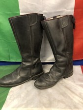 STIVALI PELLE CUOIO MORBIDI PER UNIFORME POLIZIA VOLANTE MOTOCICLISTI TG.44 1995