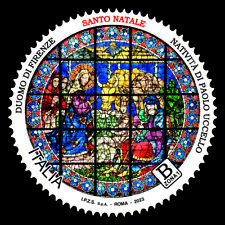 Italia 2023 Natale,"La Nascita di Cristo",Dipinto,Vetrate,Icone,MNH