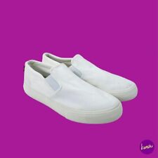 LEVI'S Sneakers Uomo Deacon Slip On Tela, Ortholite Riciclato, Bianco Off, UK 6