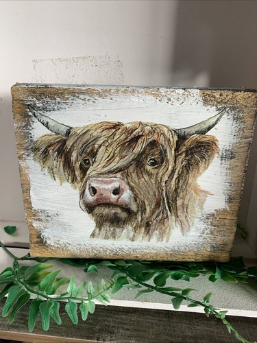 Blocco decoupage con - , mucca