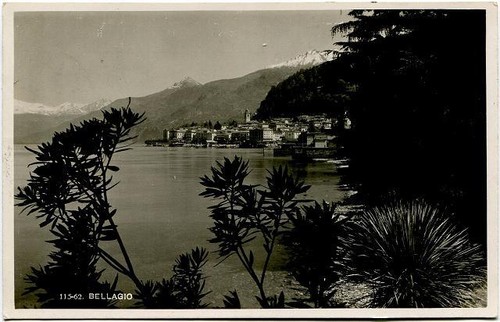 1930 bellagio panorama lago - bellagio,