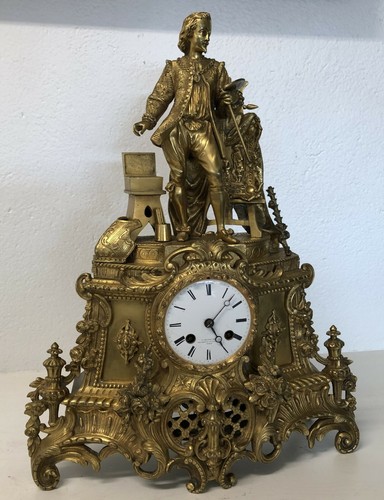 Antico orologio tavolo bronzo - orologio,
