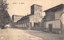 1954 CARTOLINA SEZZE' BADIA VIAGGIATA SEZXZADIO 1917 SCRITTA CASERMA