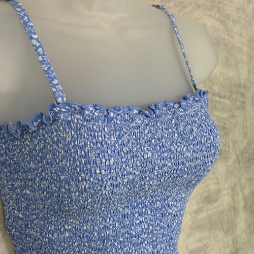 Hollister crop top smocked - , blu
