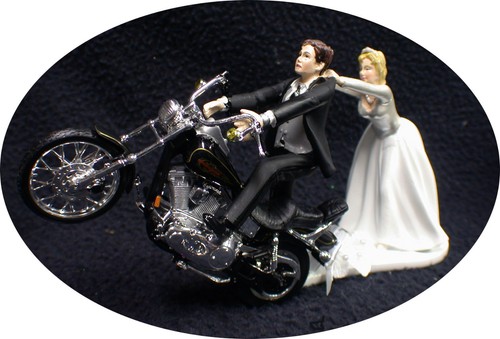 Cake topper matrimonio moto