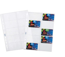 CF. 10 FOGLI ARCHIVIO SCHEDE TELEFONICHE CON 10 TASCHE RESISTENTI 662131