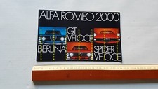 Alfa Romeo 2000 -GT  Spider Veloce 1973 depliant originale Francese French Text