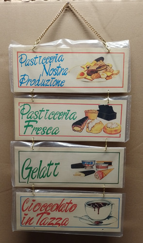 Tabella vintage pubblicitaria