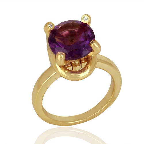 Anello ametista con punta