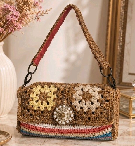 Borsa uncinetto granny square - borsa,