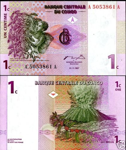 Congo afrique billet centime - billet, 1