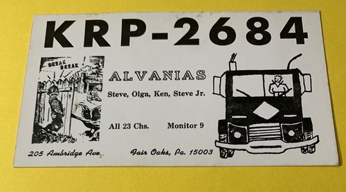 Ham radio qsl card with - card,