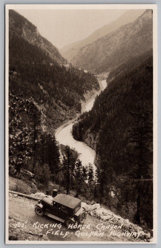 Cartolina rppc kicking horse - cartolina, rppc,