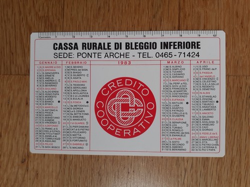 Calendario tascabile cassa - tascabile,