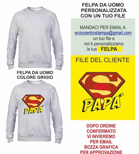 Felpa grigia uomo fashion - ,