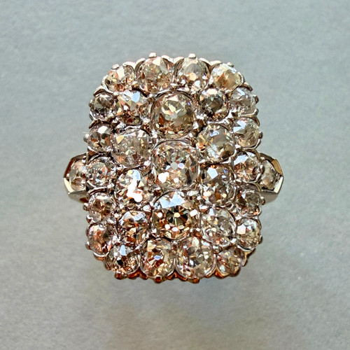 Anello art decò oro - in, 18