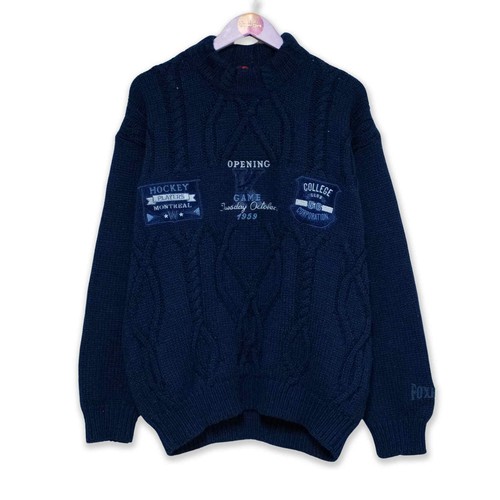 Maglione vintage lana blu - 70%,