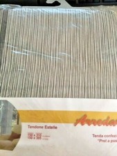 Tenda tendone Estelle 150x310 passanti riloga bianco nero righe poliestere 