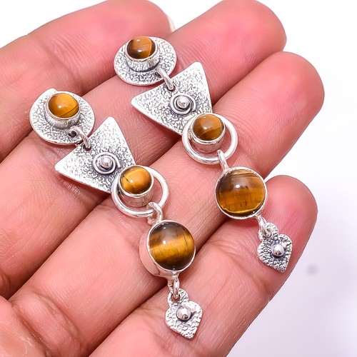 Yellow tiger eye - yellow, 925