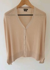 Cardigan Massimo Dutti beige taglia M 51% seta/41% cotone/8% elastan 