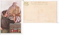 STORIA POSTALE CARTOLINA 245 LEGIONE MILIZIA AVANGUARDIA PRINCIPE DI PIEMONTE