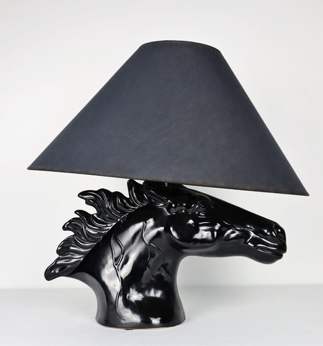 Lampada cavallo ceramica - lampada,