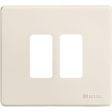 Bticino Placca Magic Placca 2 Moduli Resina Color Avorio x Scatola Tonda 503/2/R