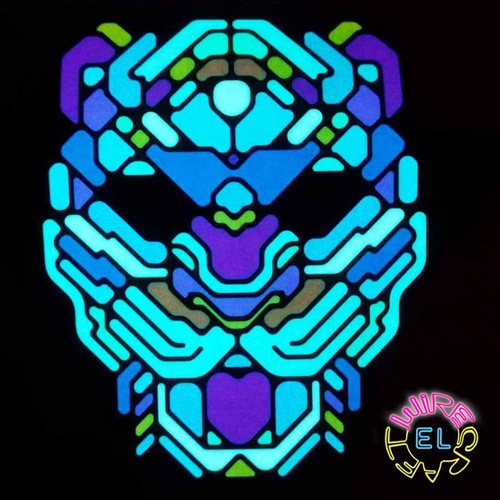 Maschera tigre luminosa - tigre,